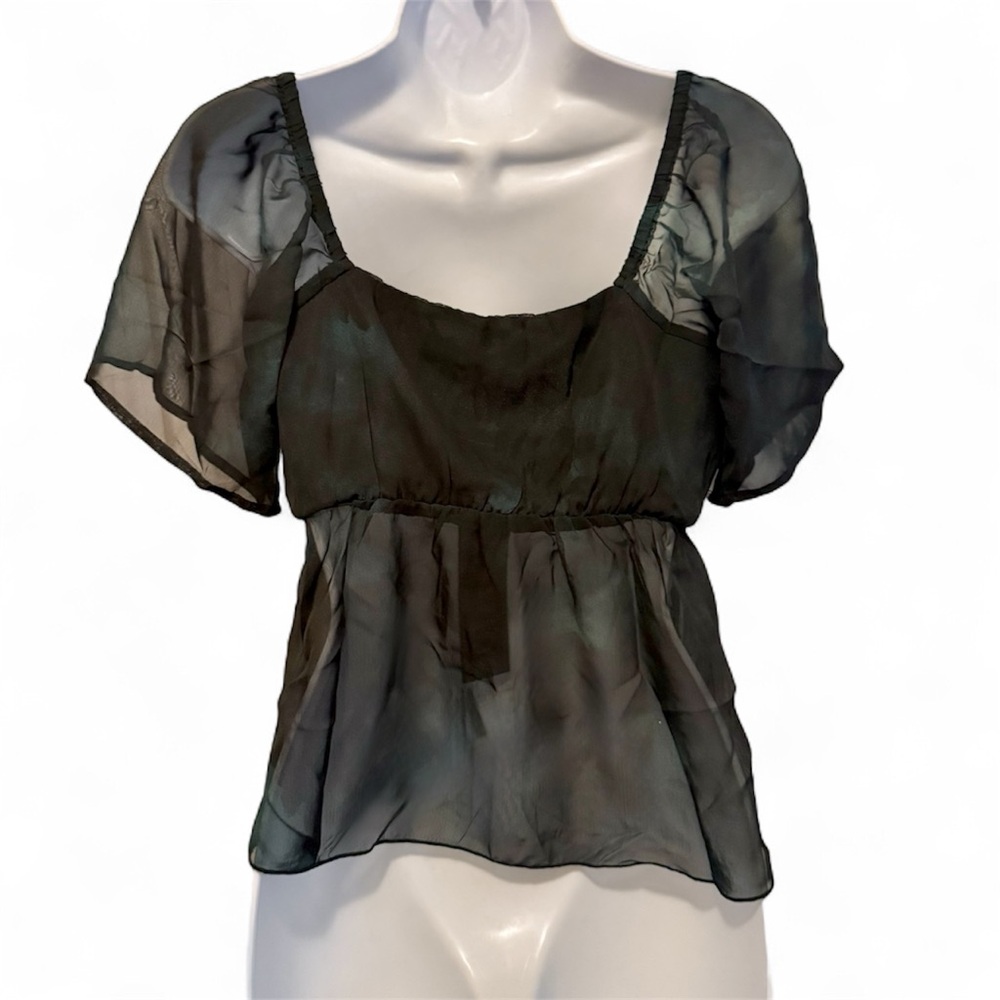 Disturbia Lichen Chiffon Blouse - Picture 2 of 4